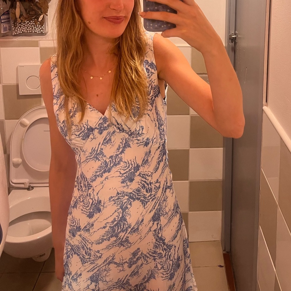 Lioness Blue and White Patterned Dress